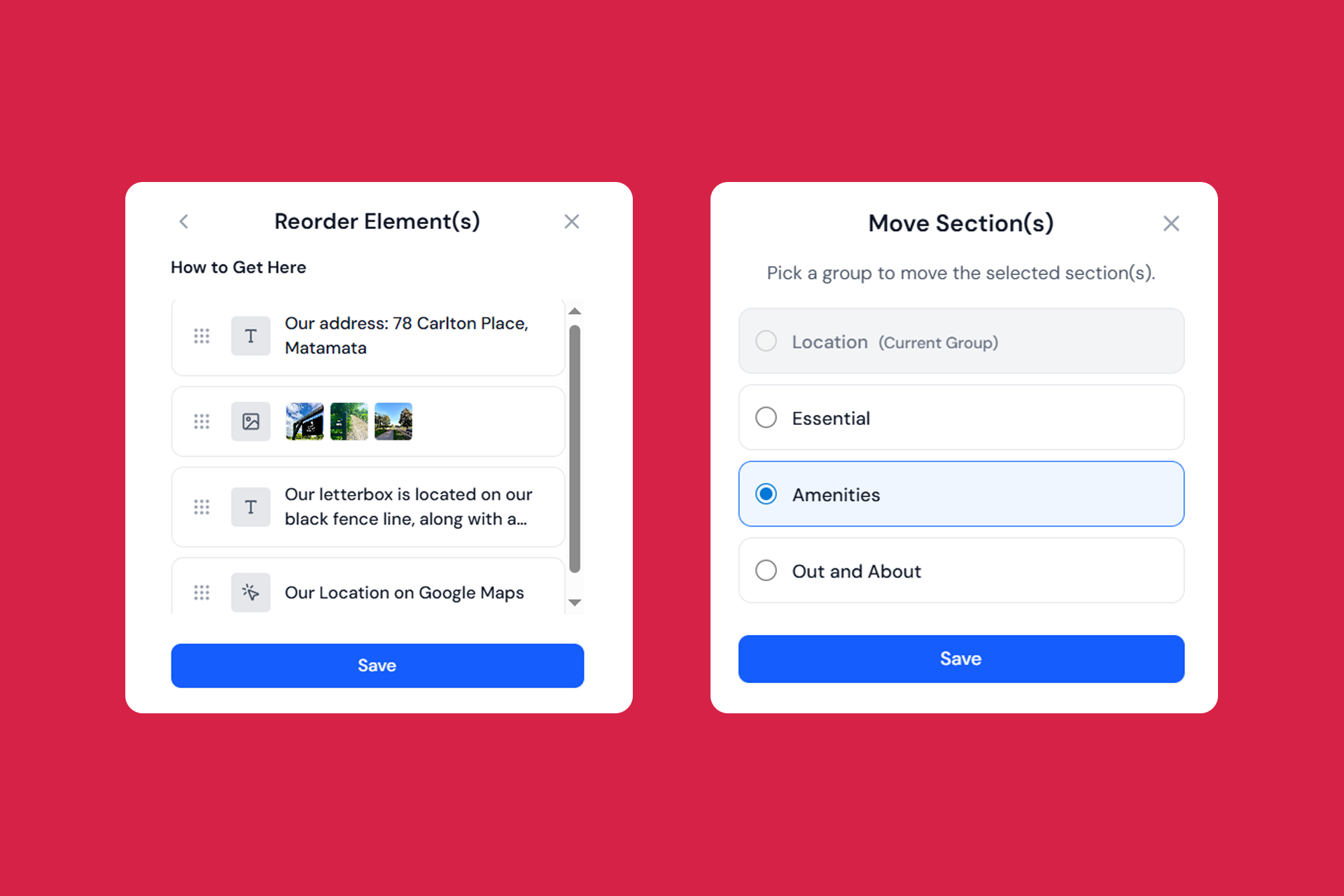 Move and reorder features for InvoGuide guidebooks