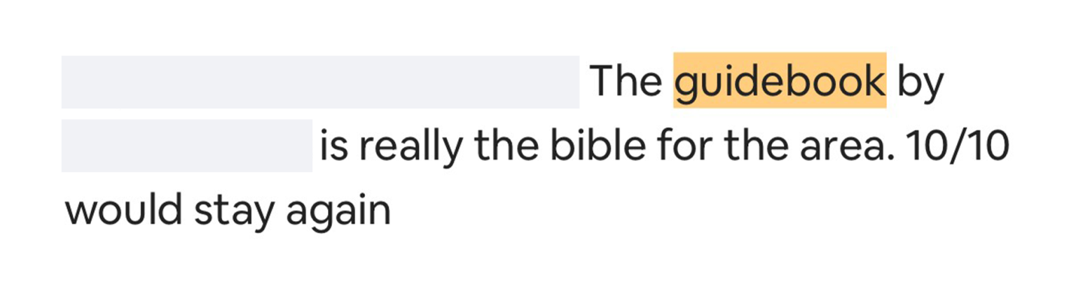 Guest review screenshot